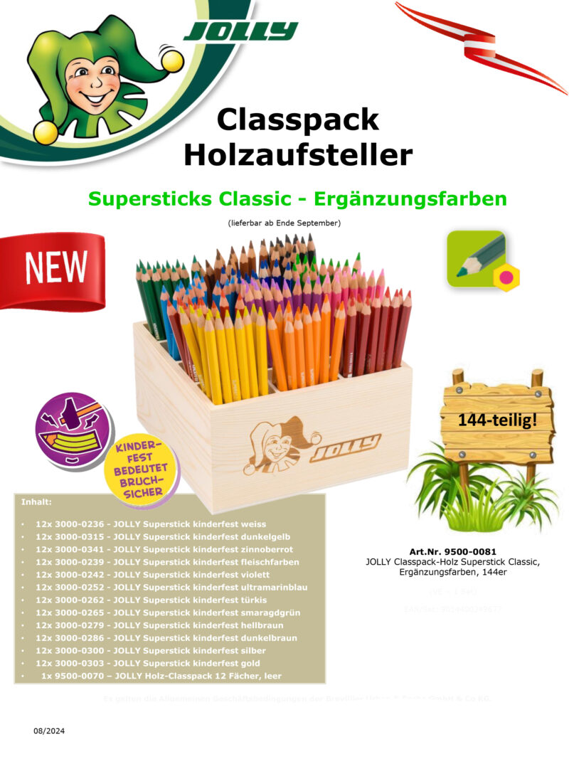 Classpack-Holz Superstick Classic - Ergänzungsfarben